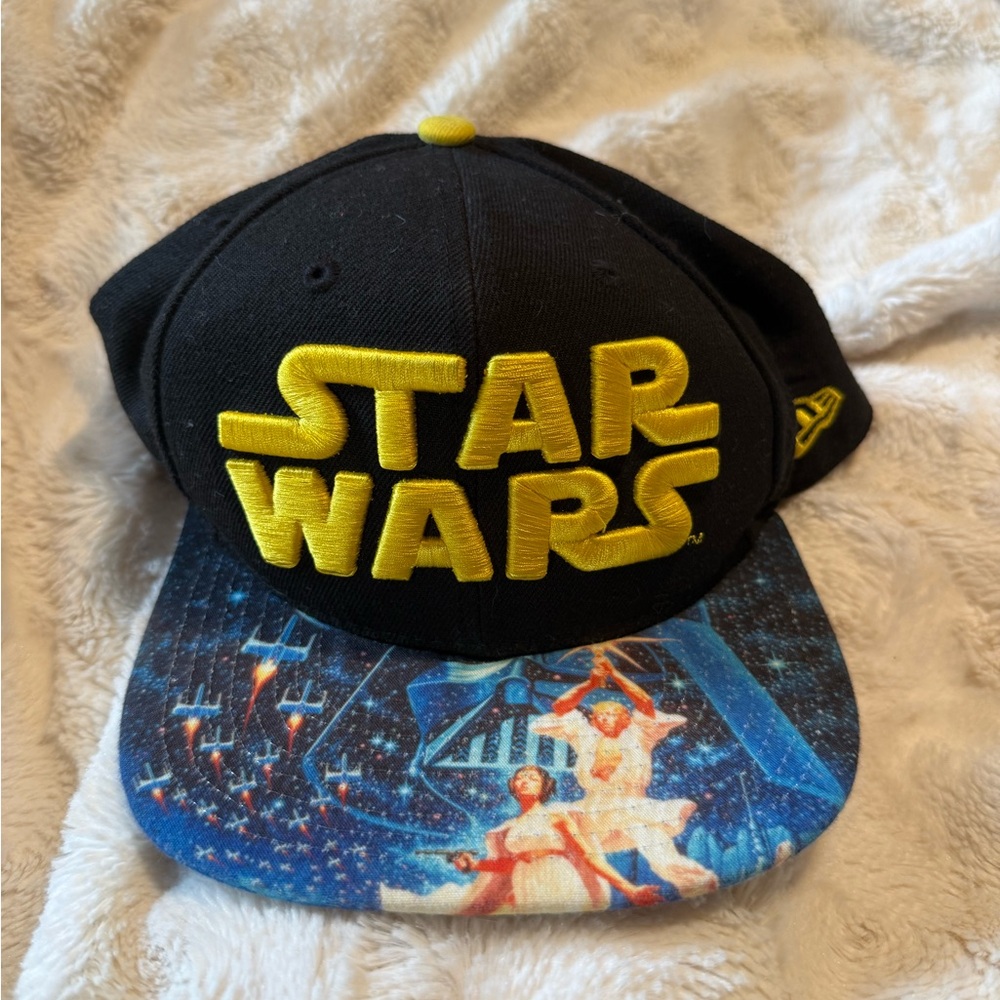 New Era Black and Yellow Star Wars Snapback with Printed Brim